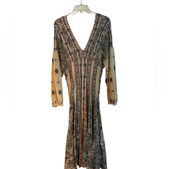 Anthropologie let me be floral embroidered lace dress S flowy bohemian $248 - Picture 13 of 13